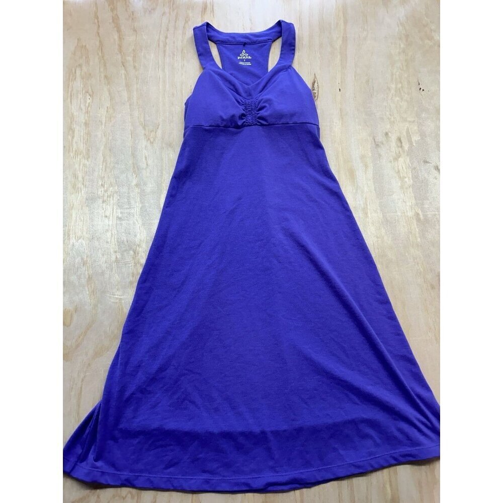 Prana Athletic Dress Purple S Shauna Razer Back Jersey A Line Stretch Bra Tennis